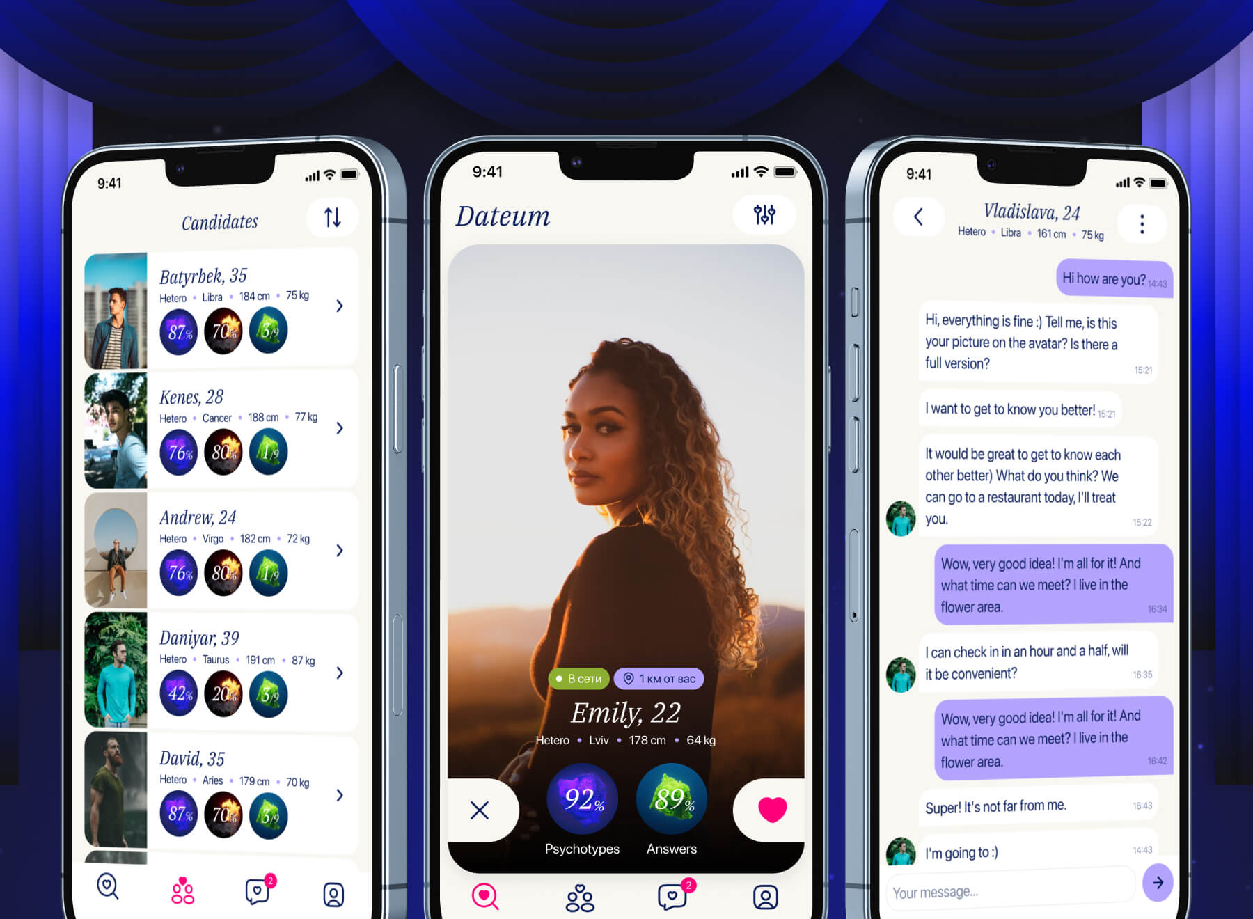 D2 mobile dating app.